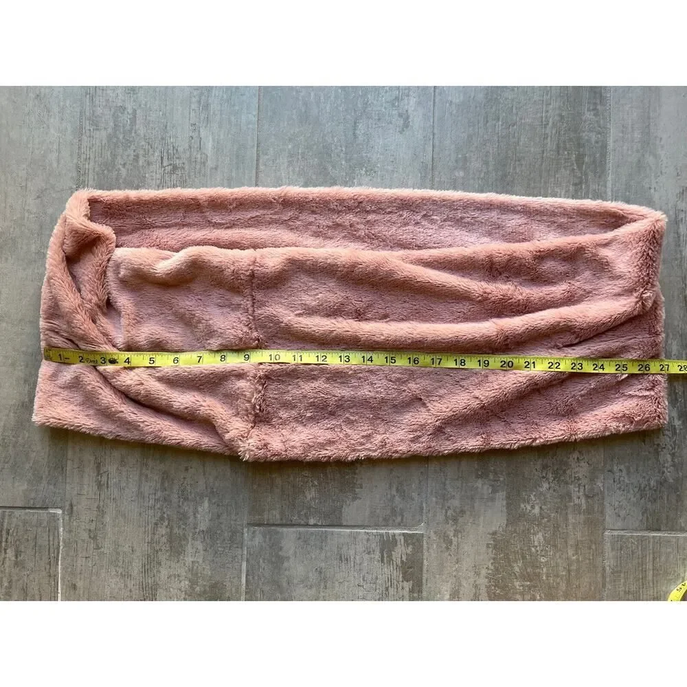 Los Angeles Boutique Faux Fur Cowl Infinity Scarf Dusty Pink Warm Cozy Fuzzy NEW